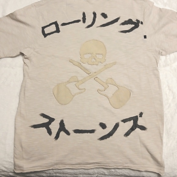 Vintage Premium Toxic Fish UK Graphic T-Shirt Leather Rolling Stones Skull Men S - Picture 3 of 7